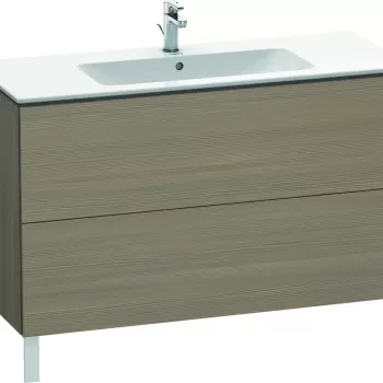 Dulap baza pe pardoseala Duravit L-Cube cu doua sertare 122cm stejar terra a773 imagine