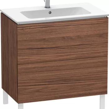 Dulap baza pe pardoseala Duravit L-Cube cu doua sertare 82cm nuc inchis decor a42e imagine