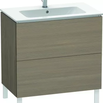 Dulap baza pe pardoseala Duravit L-Cube cu doua sertare 82cm stejar terra 1b32 imagine