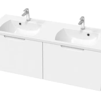 Dulap baza pentru lavoar dublu Ravak SD Classic II 1300 cu 2 sertare 130cm alb 0f54 imagine