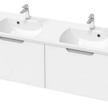 Dulap baza pentru lavoar dublu Ravak SD Classic II 1300 cu 2 sertare 130cm alb-gri 9b36 imagine