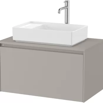 Dulap baza Roca Ona cu un sertar 80cm pentru lavoar pe blat gri mat a147 imagine
