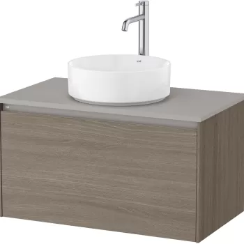 Dulap baza Roca Ona cu un sertar 80cm pentru lavoar pe blat ulm inchis a857 imagine