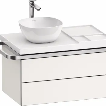 Dulap baza suspendat Duravit Aurena 784 x 492mm pentru blat ceramic cu doua sertare orientaredreapta inclus portprosop alb mat 2831 imagine