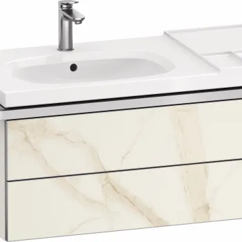 Dulap baza suspendat Duravit Aurena 984 x 492mm pentru lavoar cu doua sertare orientare dreapta inclus portprosop marmura mat 6c13 imagine