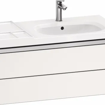 Dulap baza suspendat Duravit Aurena 984 x 492mm pentru lavoar cu doua sertare orientare stanga inclus portprosop alb mat e0e6 imagine