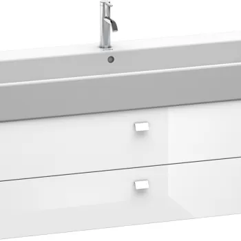 Dulap baza suspendat Duravit Brioso 1184x442mm cu doua sertare alb lucios c398 imagine