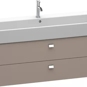 Dulap baza suspendat Duravit Brioso 1184x442mm cu doua sertare bazalt mat manere crom 3be9 imagine