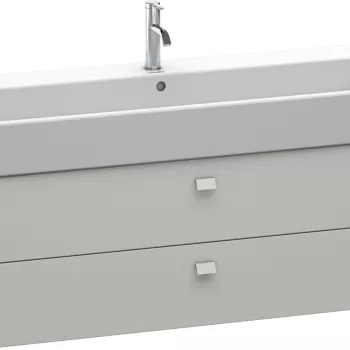 Dulap baza suspendat Duravit Brioso 1184x442mm cu doua sertare gri ciment mat e08d imagine