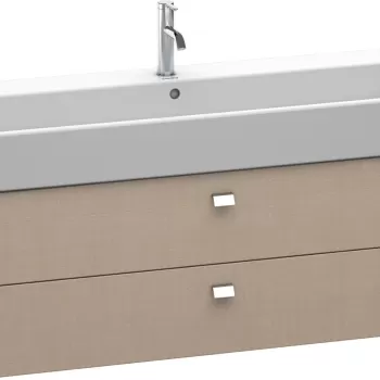 Dulap baza suspendat Duravit Brioso 1184x442mm cu doua sertare linen decor manere crom 11a1 imagine