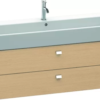 Dulap baza suspendat Duravit Brioso 1184x442mm cu doua sertare stejar natur manere crom daec imagine