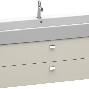 Dulap baza suspendat Duravit Brioso 1184x442mm cu doua sertare taupe mat manere crom aacc imagine