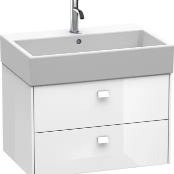 Dulap baza suspendat Duravit Brioso 684x442mm cu doua sertare alb lucios 0967 imagine