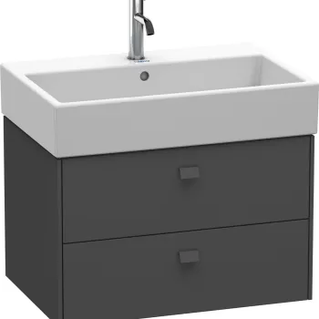 Dulap baza suspendat Duravit Brioso 684x442mm cu doua sertare grafit mat 972d imagine