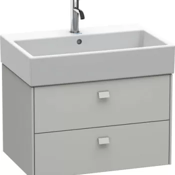 Dulap baza suspendat Duravit Brioso 684x442mm cu doua sertare gri ciment mat 8263 imagine