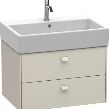 Dulap baza suspendat Duravit Brioso 684x442mm cu doua sertare taupe mat af87 imagine