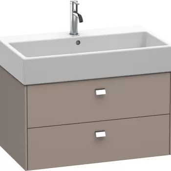 Dulap baza suspendat Duravit Brioso 784x442mm cu doua sertare bazalt mat manere crom 548e imagine