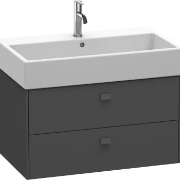 Dulap baza suspendat Duravit Brioso 784x442mm cu doua sertare grafit mat 2419 imagine