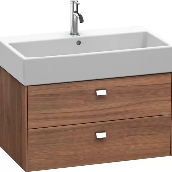 Dulap baza suspendat Duravit Brioso 784x442mm cu doua sertare nuc natur manere crom e906 imagine