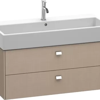 Dulap baza suspendat Duravit Brioso 984x442mm cu doua sertare linen decor manere crom c65b imagine