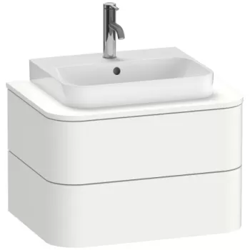 Dulap baza suspendat Duravit Happy D.2 Plus 65cm cu 2 sertare alb mat satinat 43f4 imagine