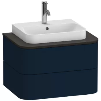 Dulap baza suspendat Duravit Happy D.2 Plus 65cm cu 2 sertare albastru inchis satinat mat 2187 imagine
