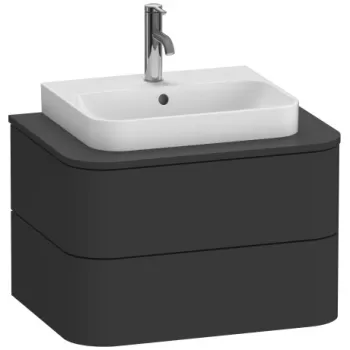 Dulap baza suspendat Duravit Happy D.2 Plus 65cm cu 2 sertare grafit super mat 4a8a imagine