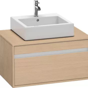 Dulap baza suspendat Duravit Ketho cu 1 sertar 80x55cm pentru lavoar pe blat stejar natur bb79 imagine