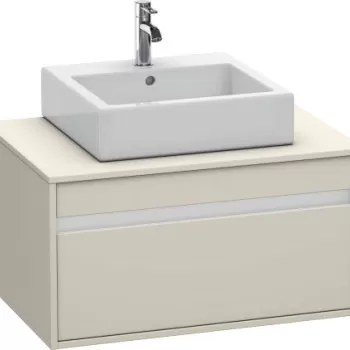 Dulap baza suspendat Duravit Ketho cu 1 sertar 80x55cm pentru lavoar pe blat taupe mat decor e6e9 imagine