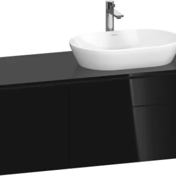 Dulap baza suspendat Duravit L-Cube 122x55cm negru lucios 173d imagine