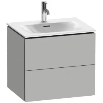 Dulap baza suspendat Duravit L-Cube 620x481mm cu doua sertare gri ciment mat 2bb3 imagine