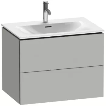 Dulap baza suspendat Duravit L-Cube 720x481mm cu doua sertare gri ciment mat efd1 imagine