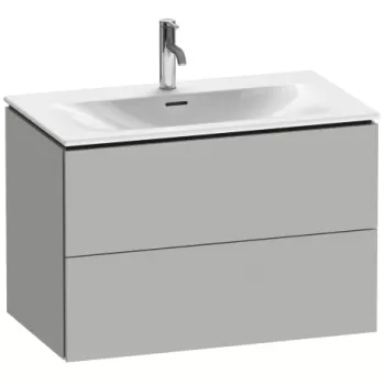 Dulap baza suspendat Duravit L-Cube 820x481mm cu doua sertare gri ciment mat 2044 imagine