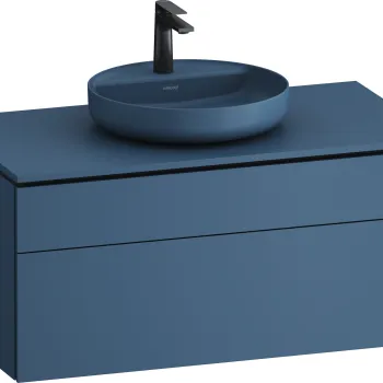 Dulap baza suspendat Duravit Vitrium pentru lavoare pe blat 102cm cu un sertar albastru satin mat 78cc imagine