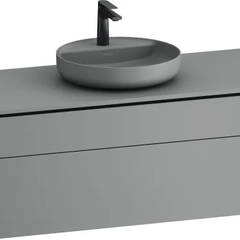 Dulap baza suspendat Duravit Vitrium pentru lavoare pe blat 122cm cu un sertar gri deschis mat 1df1 imagine