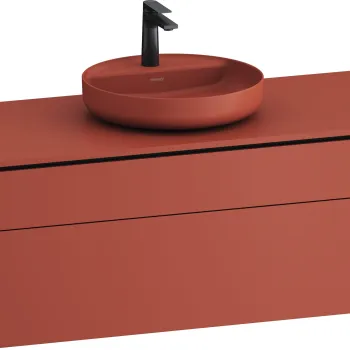 Dulap baza suspendat Duravit Vitrium pentru lavoare pe blat 122cm cu un sertar rosu mat 2898 imagine