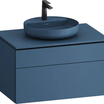 Dulap baza suspendat Duravit Vitrium pentru lavoare pe blat 82cm cu un sertar albastru satin mat fcca imagine