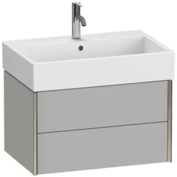 Dulap baza suspendat Duravit XViu 684x454mm cu doua sertare gri ciment mat d36d imagine