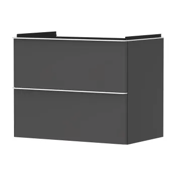 Dulap baza suspendat Hansgrohe Xelu Q cu 2 sertare  78cm  gri diamant mat  manere alb mat 8da8 imagine