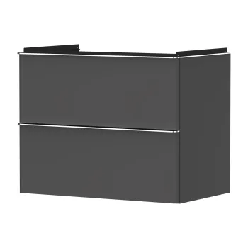 Dulap baza suspendat Hansgrohe Xelu Q cu 2 sertare  78cm  gri diamant mat  manere crom 6964 imagine