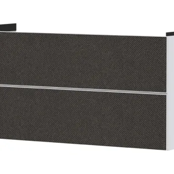 Dulap baza suspendat Hansgrohe Xevolos E cu 2 sertare  118cm  corp alb mat  front textil gri inchis b272 imagine