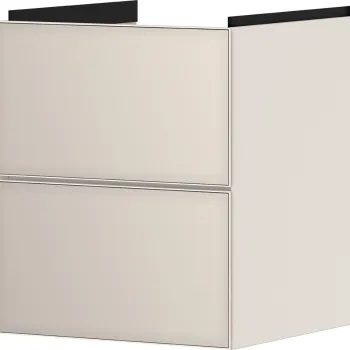 Dulap baza suspendat Hansgrohe Xevolos E cu 2 sertare  48cm  corp bej mat  front bej metalic 2dff imagine