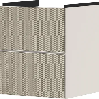 Dulap baza suspendat Hansgrohe Xevolos E cu 2 sertare  48cm  corp bej mat  front ceramic bronz texturat eb9e imagine