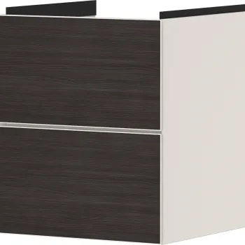 Dulap baza suspendat Hansgrohe Xevolos E cu 2 sertare  48cm  corp bej mat  front stejar inchis 6eb2 imagine