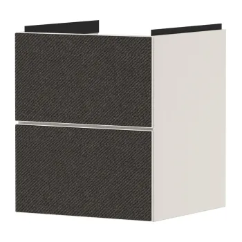 Dulap baza suspendat Hansgrohe Xevolos E cu 2 sertare  48cm  corp bej mat  front textil gri inchis 8e08 imagine