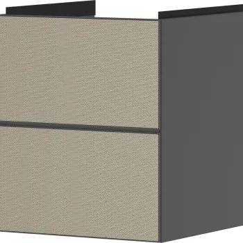 Dulap baza suspendat Hansgrohe Xevolos E cu 2 sertare  48cm  corp gri mat  front ceramic bronz texturat da9f imagine