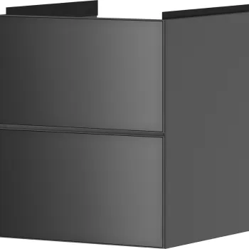 Dulap baza suspendat Hansgrohe Xevolos E cu 2 sertare  48cm  corp gri mat  front gri metalic 92fd imagine