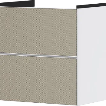 Dulap baza suspendat Hansgrohe Xevolos E cu 2 sertare  58cm  corp alb mat  front ceramic bronz texturat 908b imagine