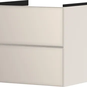 Dulap baza suspendat Hansgrohe Xevolos E cu 2 sertare  58cm  corp bej mat  front bej metalic c745 imagine