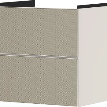 Dulap baza suspendat Hansgrohe Xevolos E cu 2 sertare  58cm  corp bej mat  front ceramic bronz texturat 769b imagine